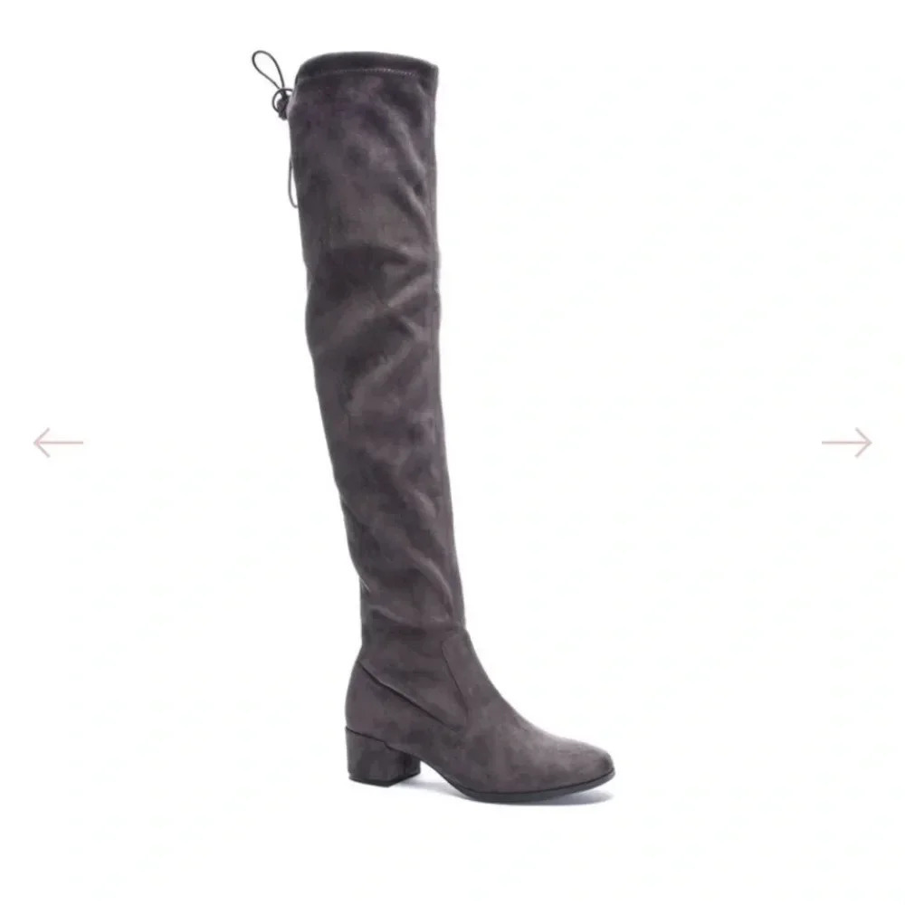 Chinese Laundry Mystical Over-The-Knee Boots Gunmetal - 6M - Picture 2 of 11
